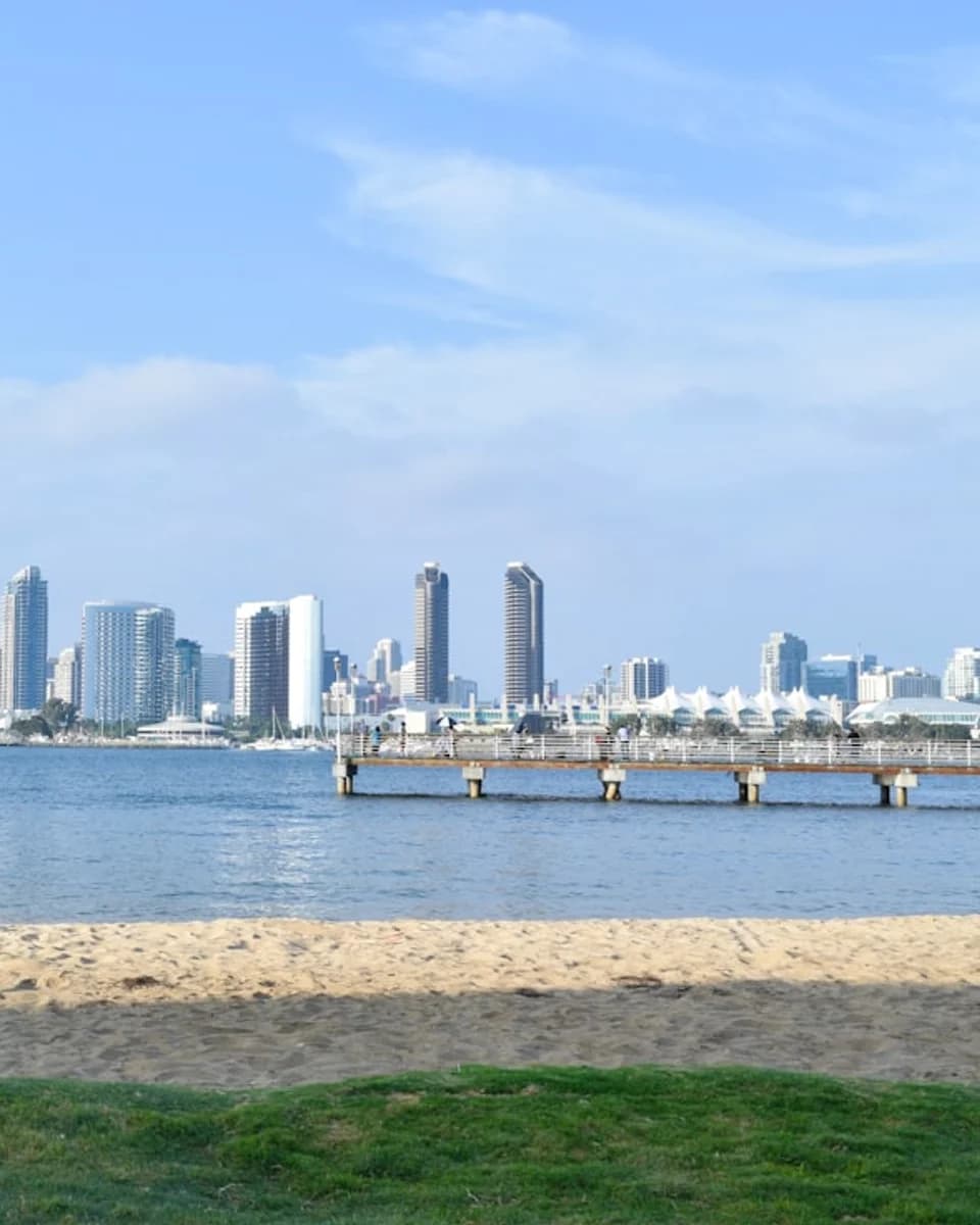 San Diego commercial skyline along the bayfront