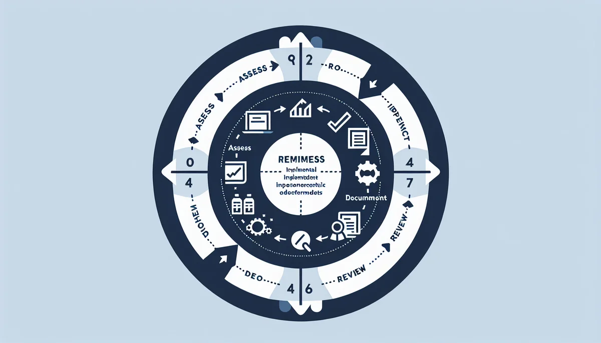 Diagram illustrating the four-stage fire code compliance framework