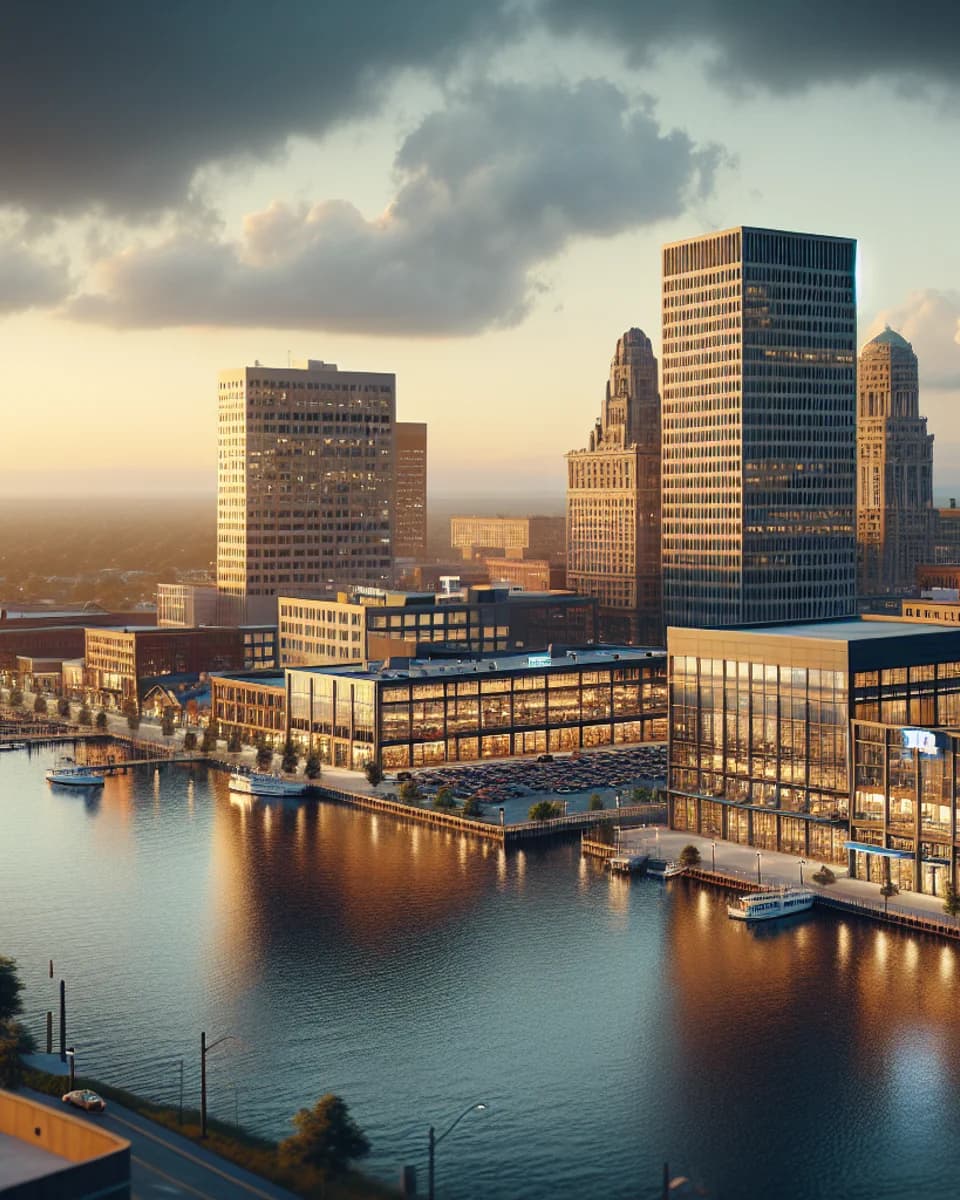 Buffalo New York commercial skyline